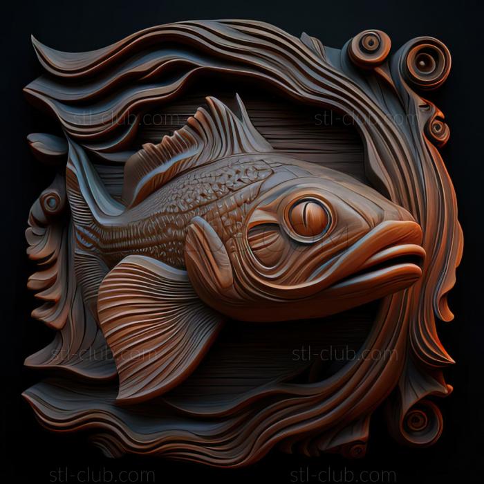 st Ocular astronotus fish